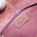 Christian Dior Canage Hand Bag Nylon 2way Pink Silver Auth YKZ135-21