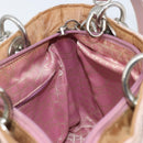 Christian Dior Canage Hand Bag Nylon 2way Pink Silver Auth YKZ135-22