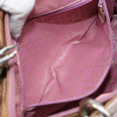 Christian Dior Canage Hand Bag Nylon 2way Pink Silver Auth YKZ135-25