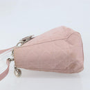 Christian Dior Canage Hand Bag Nylon 2way Pink Silver Auth YKZ135-4