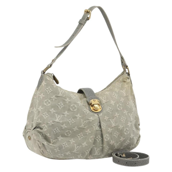 LOUIS VUITTON Monogram Denim Slytree Shoulder Bag Gris M45834 LV Auth YKZ1351A