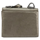 Salvatore Ferragamo Gancini Bag Leather Champagne Gold Silver Auth YKZ1352A-3