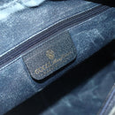 GUCCI GG Supreme Sherry Line Hand Bag PVC 2way Navy Gold 904 02 015 Auth YKZ1353-19