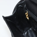 Salvatore Ferragamo Gancini Shoulder Bag Leather Black Gold Auth YKZ1355A-19