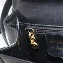 Salvatore Ferragamo Gancini Shoulder Bag Leather Black Gold Auth YKZ1355A-20