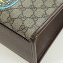 GUCCI GG Supreme Donald Duck Hand Bag PVC 2way Beige Gold 648134 Auth YKZ1358M-13