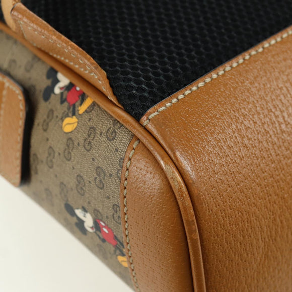 GUCCI Micro GG Supreme Disney Backpack PVC Beige Gold 552884 Auth YKZ1359M