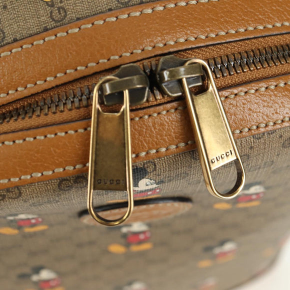 GUCCI Micro GG Supreme Disney Backpack PVC Beige Gold 552884 Auth YKZ1359M