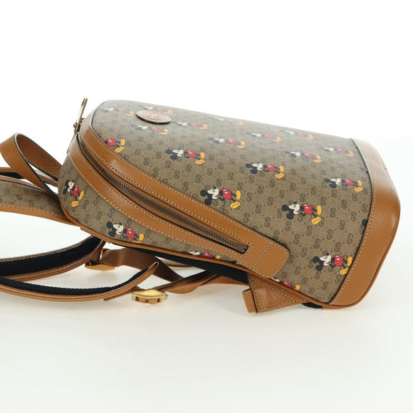 GUCCI Micro GG Supreme Disney Backpack PVC Beige Gold 552884 Auth YKZ1359M