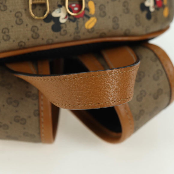 GUCCI Micro GG Supreme Disney Backpack PVC Beige Gold 552884 Auth YKZ1359M