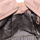PRADA Chain Hand Bag Nylon Brown Gold Auth YKZ136-20