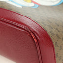 GUCCI Micro GG Supreme Doraemon Backpack PVC Beige Gold 647816 Auth YKZ1360M-13