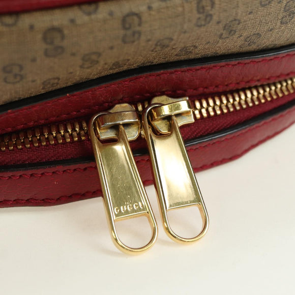 GUCCI Micro GG Supreme Doraemon Backpack PVC Beige Gold 647816 Auth YKZ1360M