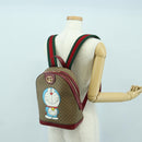 GUCCI Micro GG Supreme Doraemon Backpack PVC Beige Gold 647816 Auth YKZ1360M-27