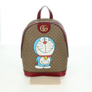 GUCCI Micro GG Supreme Doraemon Backpack PVC Beige Gold 647816 Auth YKZ1360M-28