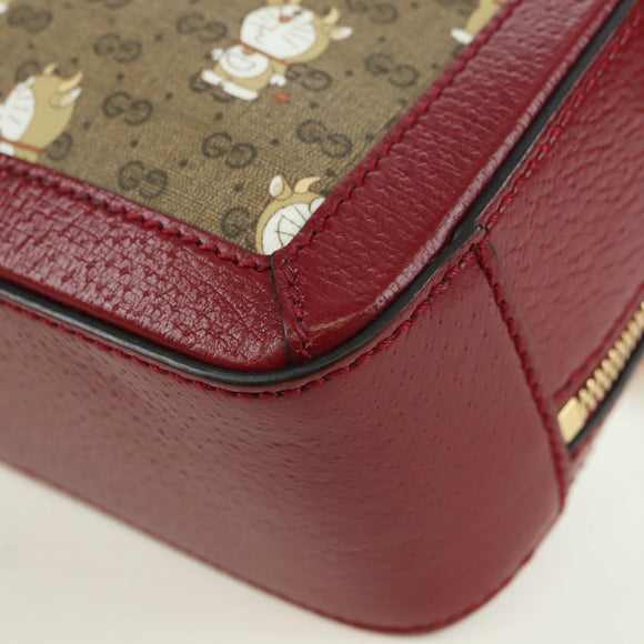 GUCCI Micro GG Supreme Doraemon Collaboration Bag PVC Beige 655596 Auth YKZ1361M