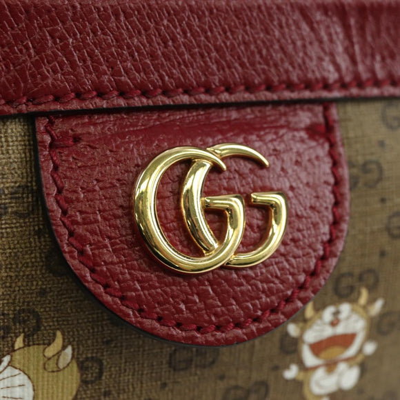 GUCCI Micro GG Supreme Doraemon Collaboration Bag PVC Beige 655596 Auth YKZ1361M