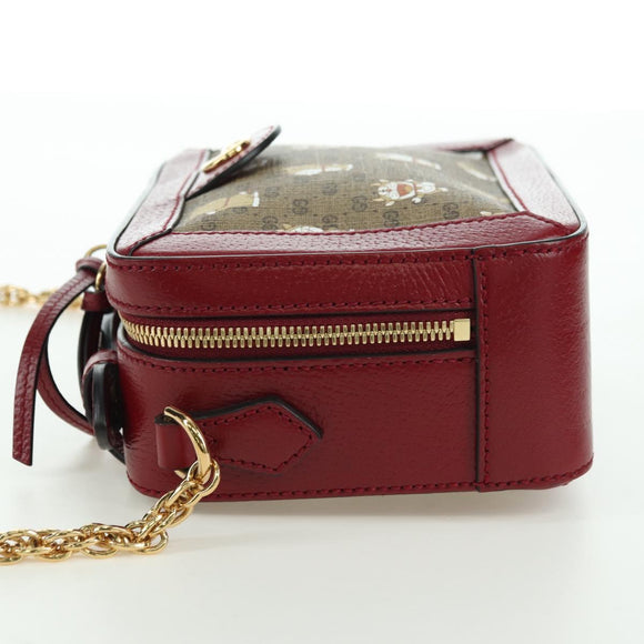 GUCCI Micro GG Supreme Doraemon Collaboration Bag PVC Beige 655596 Auth YKZ1361M