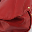 Christian Dior Bijueldo Shoulder Bag Leather Red Gold Auth YKZ1363A-13