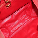 Christian Dior Bijueldo Shoulder Bag Leather Red Gold Auth YKZ1363A-15