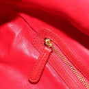 Christian Dior Bijueldo Shoulder Bag Leather Red Gold Auth YKZ1363A-18