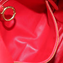 Christian Dior Bijueldo Shoulder Bag Leather Red Gold Auth YKZ1363A-19