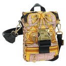 FENDI Zucca Canvas FENDACE Bag VERSACE Collaboration Pink Auth YKZ1364M-1