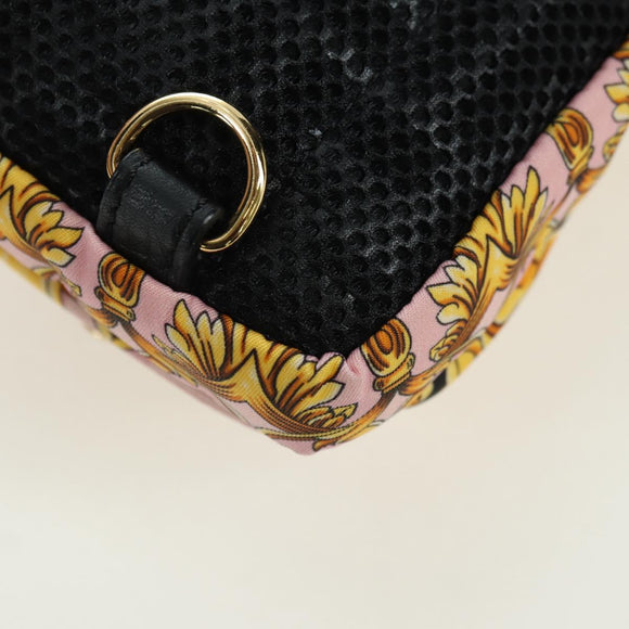 FENDI Zucca Canvas FENDACE Bag VERSACE Collaboration Pink Auth YKZ1364M