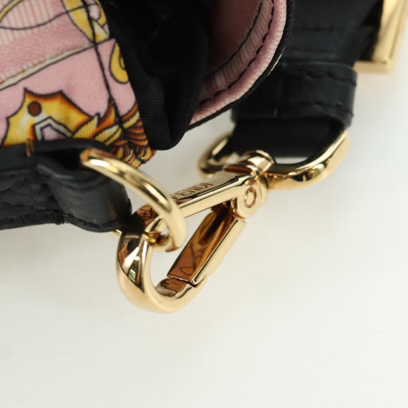 FENDI Zucca Canvas FENDACE Bag VERSACE Collaboration Pink Auth YKZ1364M