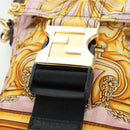 FENDI Zucca Canvas FENDACE Bag VERSACE Collaboration Pink Auth YKZ1364M-19