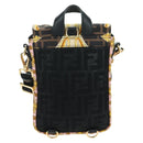 FENDI Zucca Canvas FENDACE Bag VERSACE Collaboration Pink Auth YKZ1364M-2