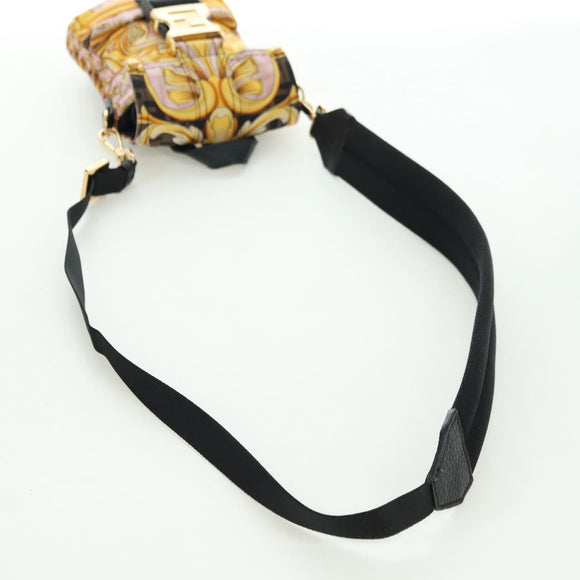 FENDI Zucca Canvas FENDACE Bag VERSACE Collaboration Pink Auth YKZ1364M