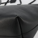 FENDI Tote Bag Leather Black Silver Auth YKZ1365A-16