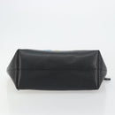 FENDI Tote Bag Leather Black Silver Auth YKZ1365A-5