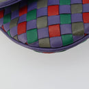 BOTTEGA VENETA INTRECCIATO Shoulder Bag Leather Purple Gold Auth YKZ1369A-14