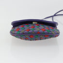 BOTTEGA VENETA INTRECCIATO Shoulder Bag Leather Purple Gold Auth YKZ1369A-5