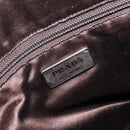 PRADA Hand Bag Canvas Brown Silver Auth YKZ137-16