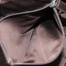 PRADA Hand Bag Canvas Brown Silver Auth YKZ137-21