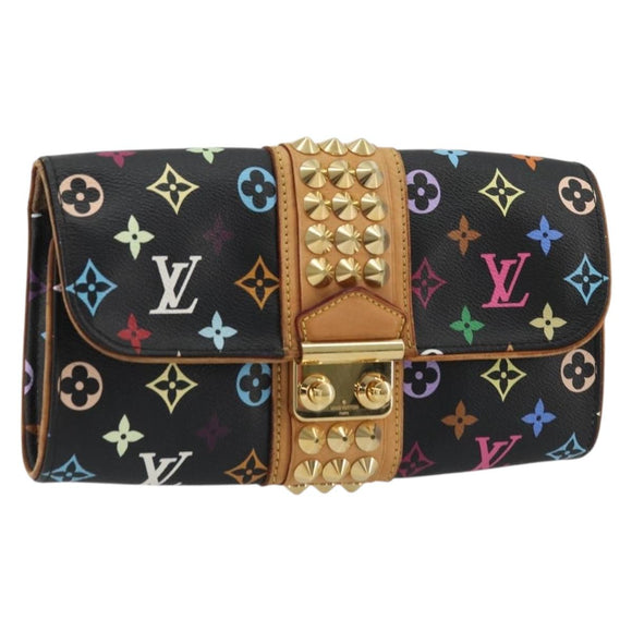 LOUIS VUITTON Monogram Multicolor Pochette Courtney Bag M45640 Auth YKZ1371A