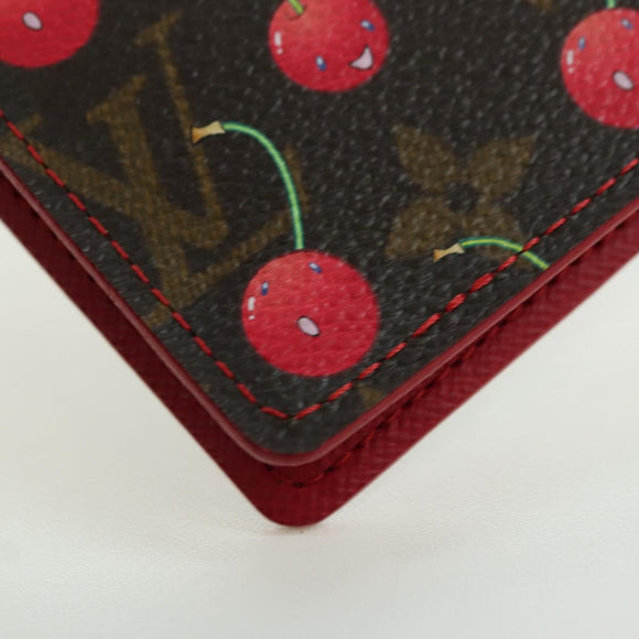 LOUIS VUITTON Monogram Cherry Agenda PM Planerhülle Rot R21023 Auth YKZ1374SM