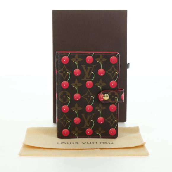 LOUIS VUITTON Monogram Cherry Agenda PM Planerhülle Rot R21023 Auth YKZ1374SM