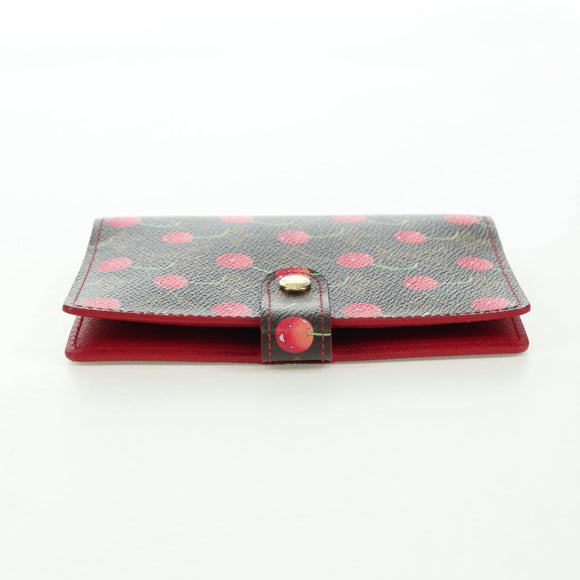 LOUIS VUITTON Monogram Cherry Agenda PM Planerhülle Rot R21023 Auth YKZ1374SM