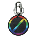 LOUIS VUITTON Monogram Eclipse Porte Cles Round Rainbow MP2465 LV Auth YKZ1382M-2