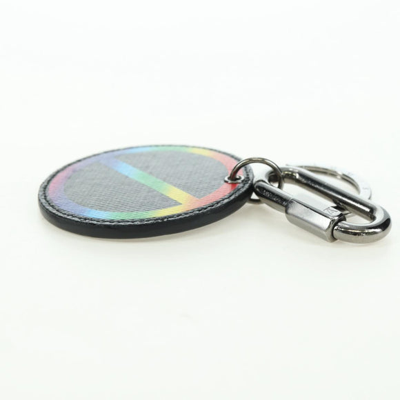 LOUIS VUITTON Monogram Eclipse Porte Cles Round Rainbow MP2465 LV Auth YKZ1382M