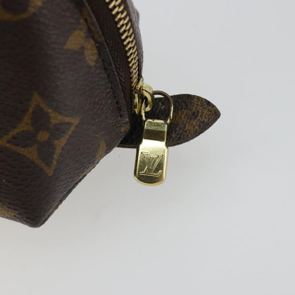 LOUIS VUITTON Monogram Trousse Demi Ronde Cosmetic Pouch M47520 LV Auth YKZ1391