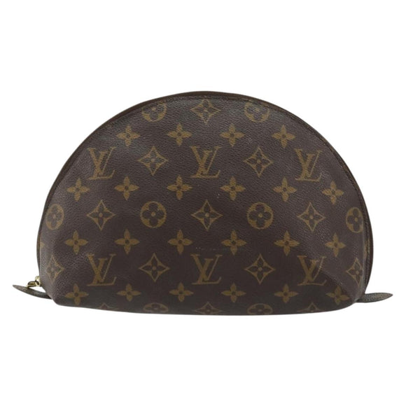 LOUIS VUITTON Monogram Trousse Demi Ronde Cosmetic Pouch M47520 LV Auth YKZ1391
