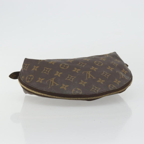 LOUIS VUITTON Monogram Trousse Demi Ronde Cosmetic Pouch M47520 LV Auth YKZ1391