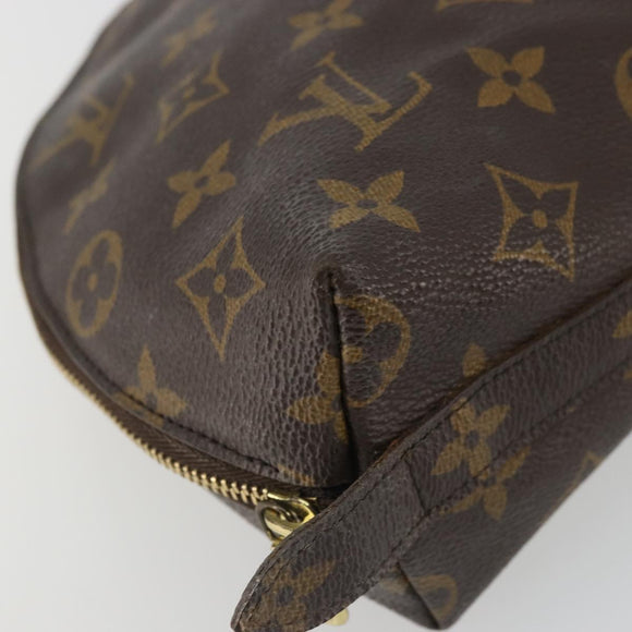 LOUIS VUITTON Monogram Trousse Demi Ronde Cosmetic Pouch M47520 LV Auth YKZ1391