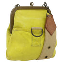 Miu Miu Shoulder Bag Leather Yellow Auth YKZ1393-1