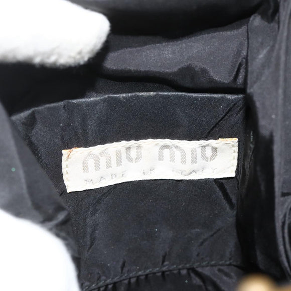 Miu Miu Shoulder Bag Leather Yellow Auth YKZ1393